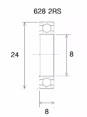 Bild på Lager 628-2rs 8x24x8
