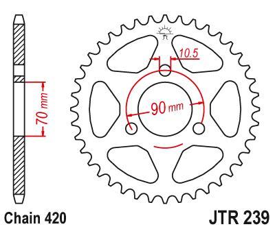 Picture of JT rear sprocket 420 47T