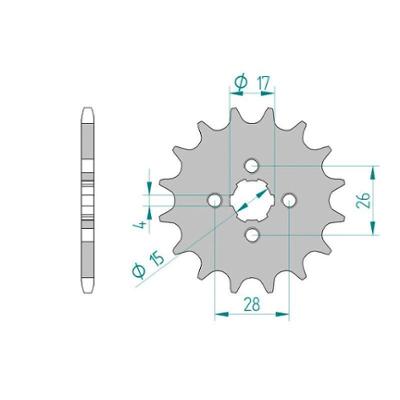Picture of Tec-X front sprocket 420 16T