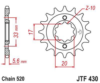 Picture of JT front sprocket 520 14T