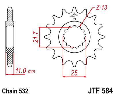Picture of JT front sprocket 532 16T