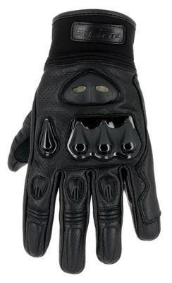 Bild på S-line läderhandskar med knogskydd svarta L/10