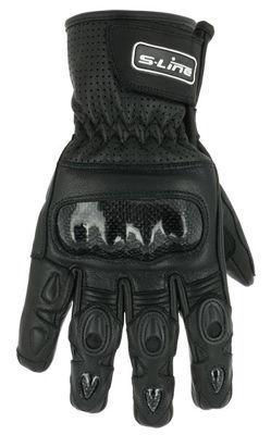 Bild på S-line läderhandskar med knogskydd svarta M/9
