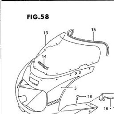 Bild på Suzuki övre kåpa