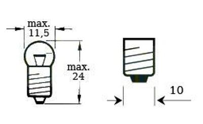 Bild på Lampa E10 12V 3W vit