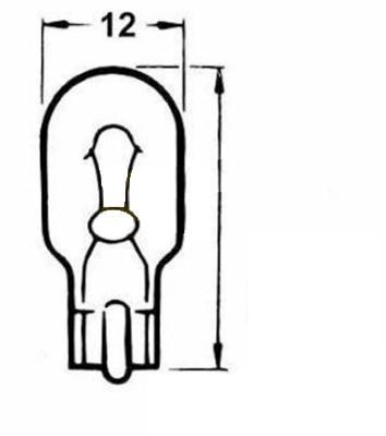 Bild på Lampa T15 12V 18W WX3X16D gul