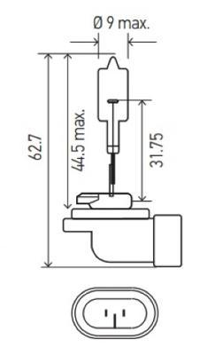 Bild på Lampa HB3 12V 37,5W PGJ13 vit