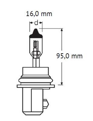 Bild på Lampa HB5/9007 12V 65/55W PX29t vit