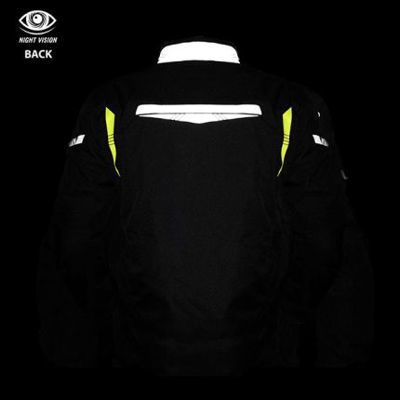 Bild på S-Line textiljacka Adventure Evo night vision svart med gula detaljer S