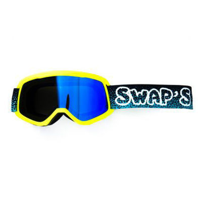 Bild på Swaps barn crossglasögon flo gula/blå med klar och iridium blå lins