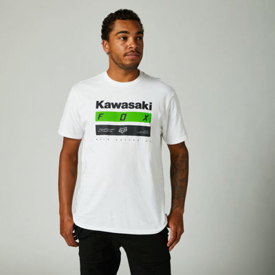 Bild på FOX t-shirt Kawasaki stripes vit S