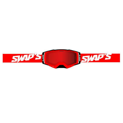 Bild på Swaps crossglasögon Aurus Lite röd/svart med klar och guld spegel lins